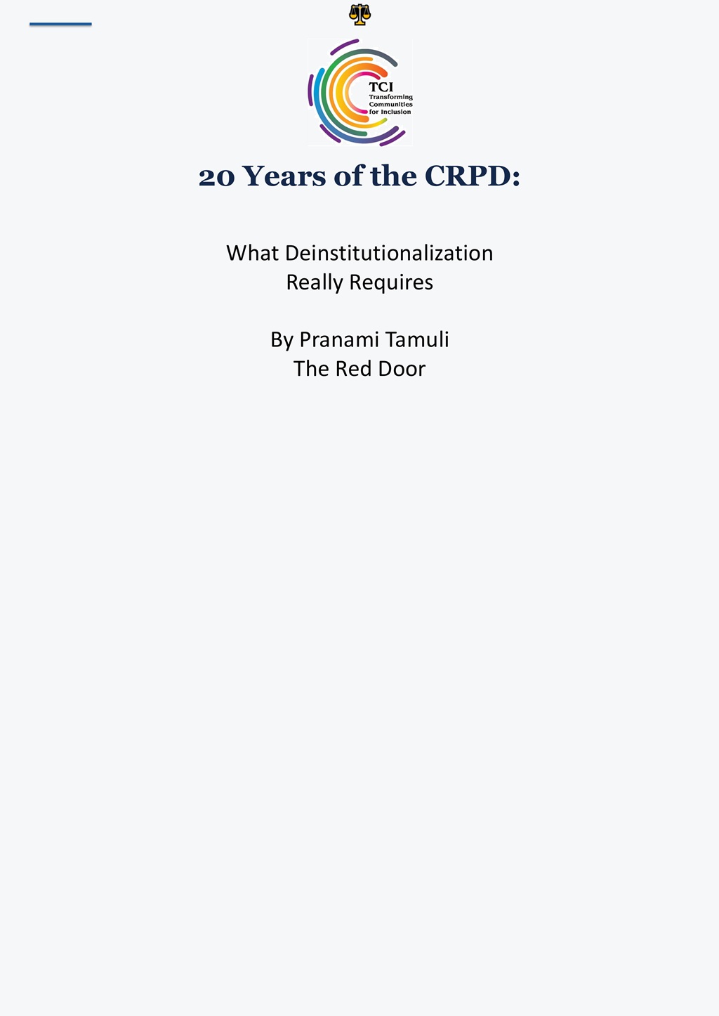 Statement by Pranami- Deinstitutionalization of People with Disabilities- 20 Years of the UNCRPD – From Rights on Paper to Community-Based Reality- COSP 19