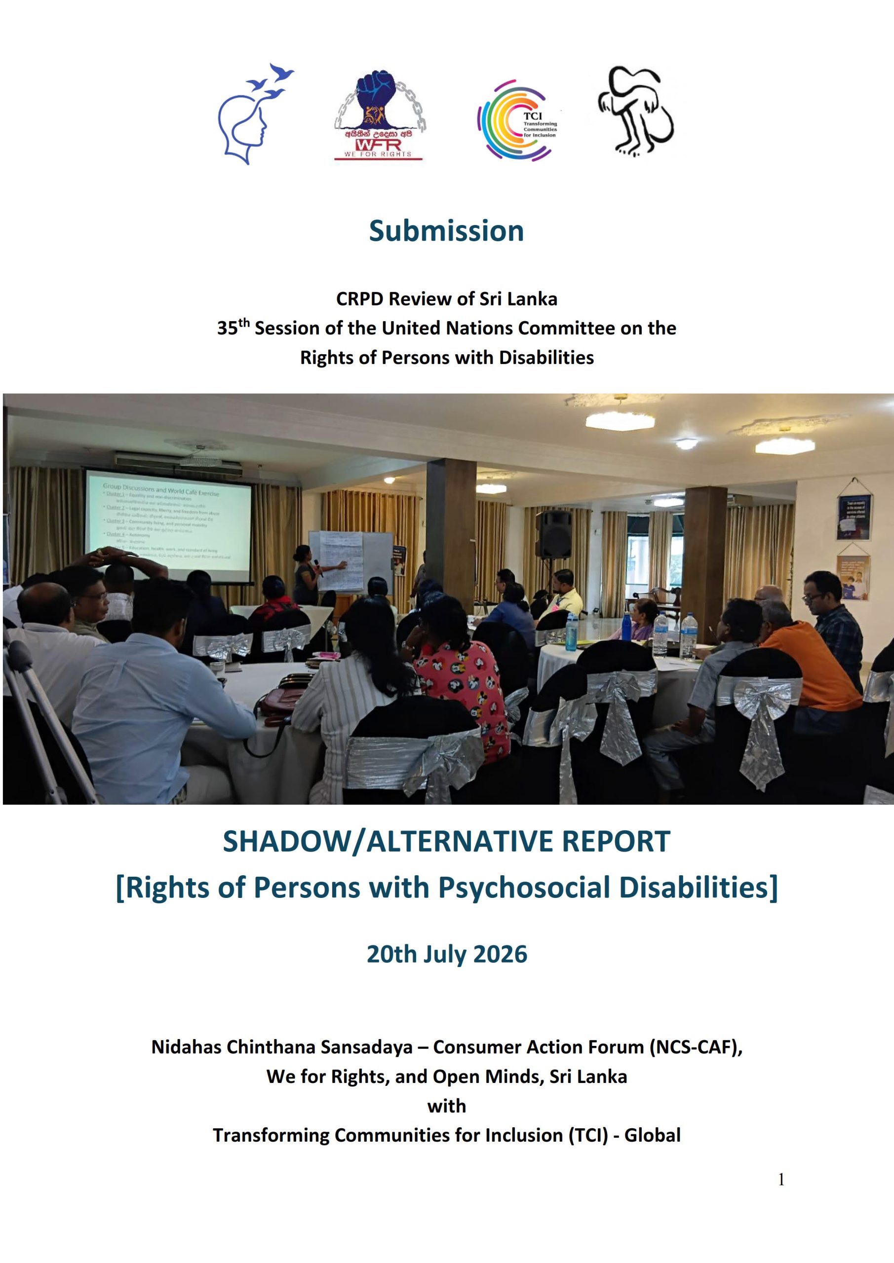 CRPD Review of Sri Lanka 35th Session of the United Nations Committee on the Rights of Persons with Disabilities