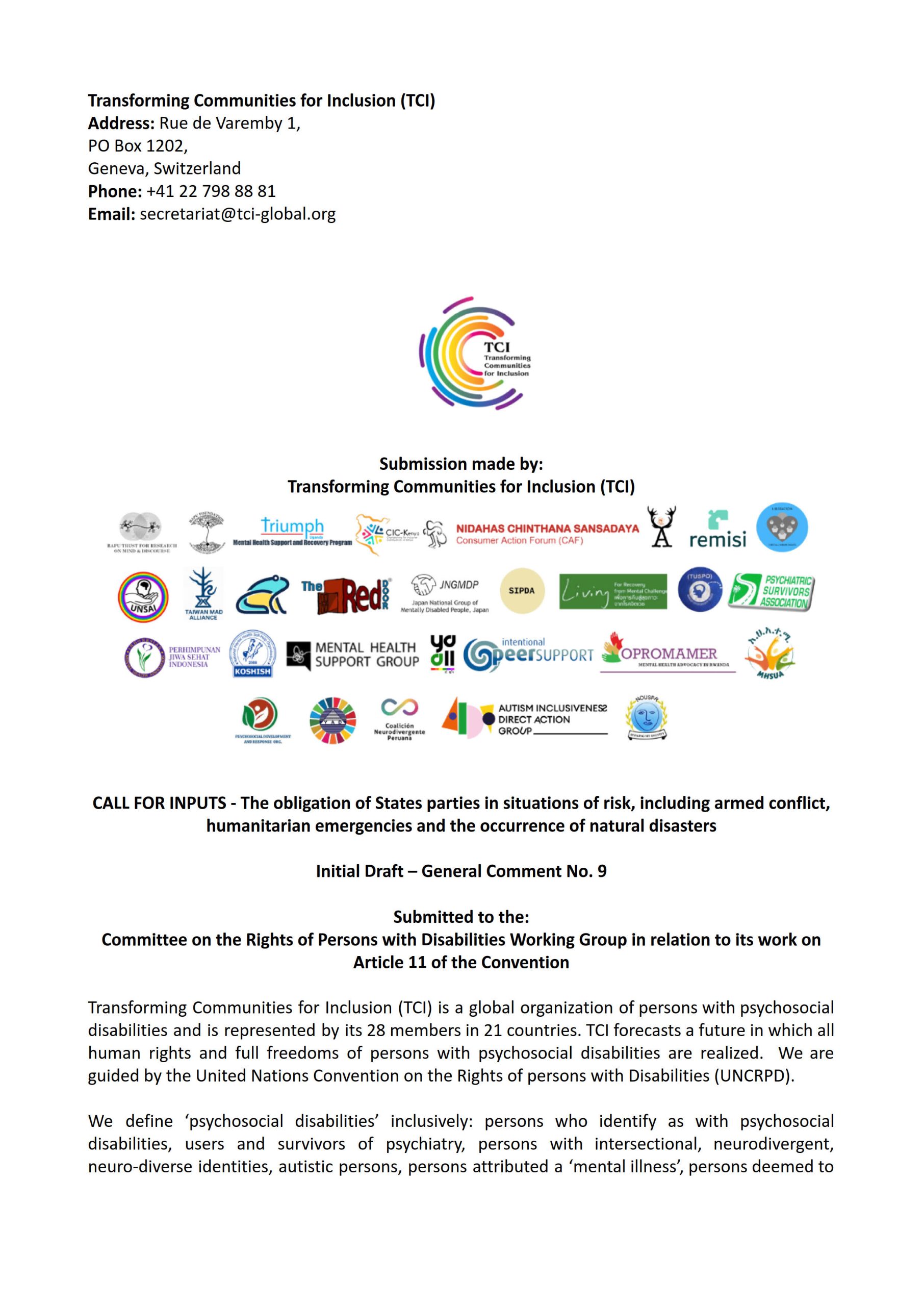 TCI Submission GC9 Article 11, August 2026