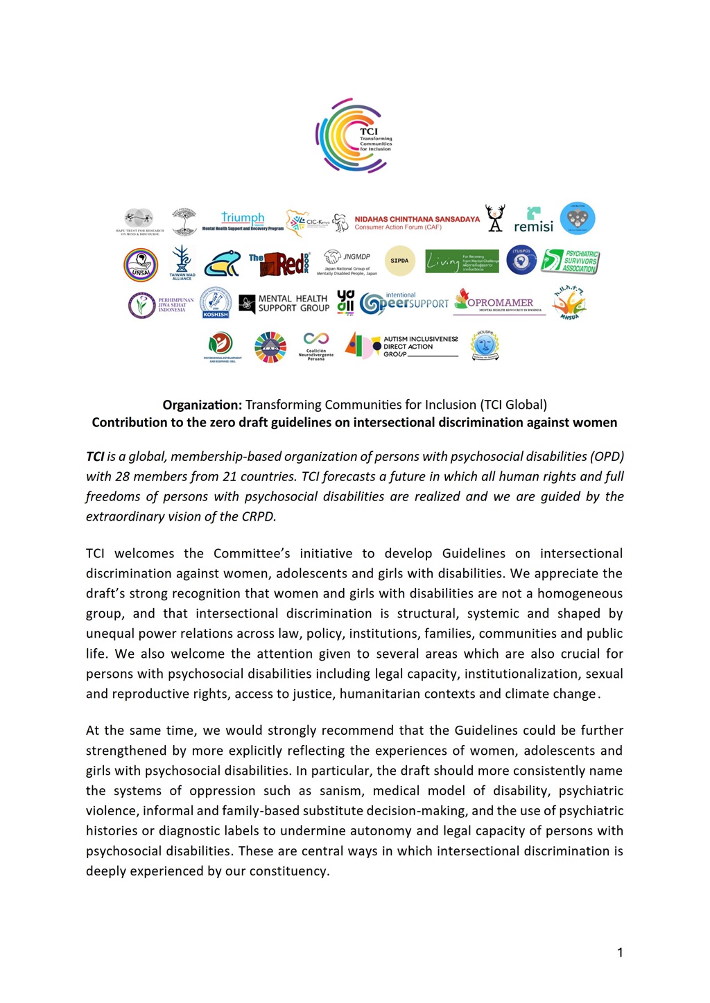 Guidelines on Intersectional Discrmination